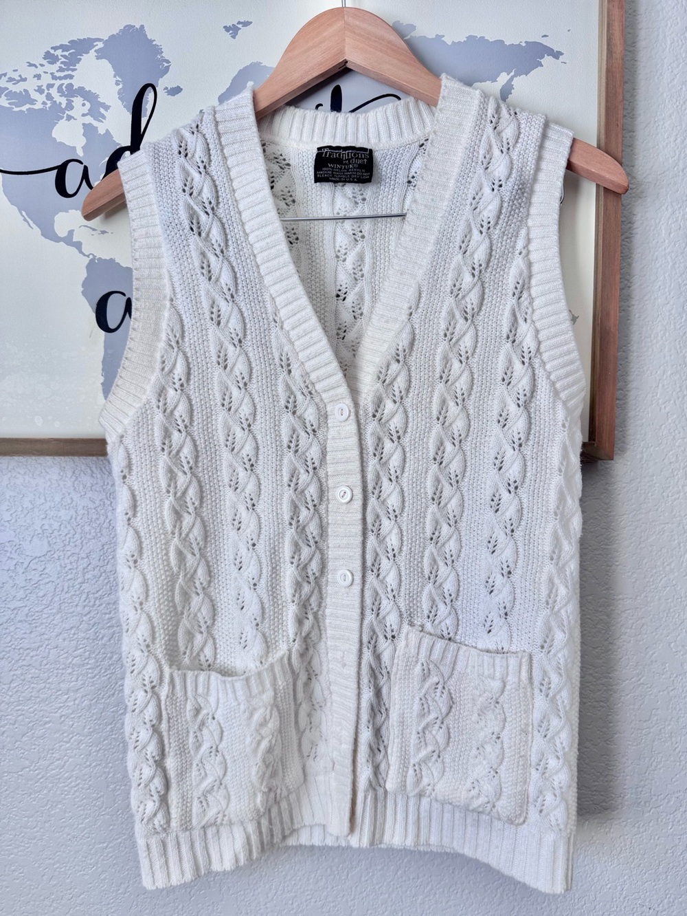 Traditional duet acrylic vintage sweater vest womens